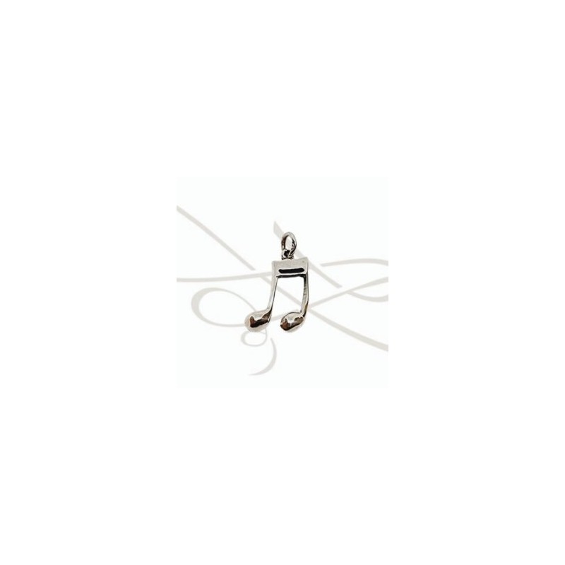 DIJE PLATA NOTA MUSICAL LISO