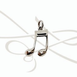 DIJE PLATA NOTA MUSICAL LISO