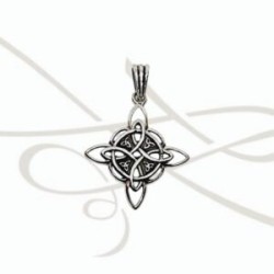 DIJE PLATA NUDO BRUJA GRANDE PAVONADA