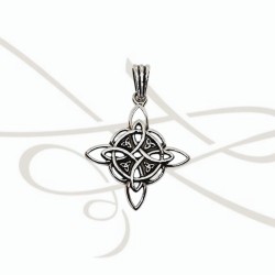 DIJE PLATA NUDO BRUJA GRANDE PAVONADA