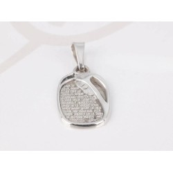 DIJE PLATA ORACION CRISTO  PAVONADO