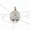 DIJE PLATA OVALADO CRISTO DIAMANTADO