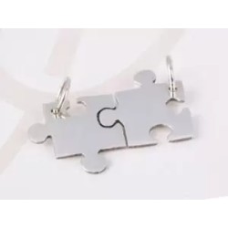 DIJE PLATA PAREJA ROMPECABEZAS LISO
