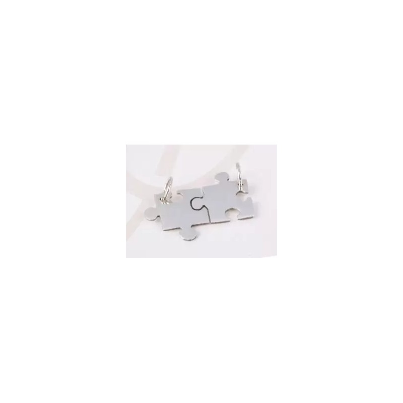 DIJE PLATA PAREJA ROMPECABEZAS LISO