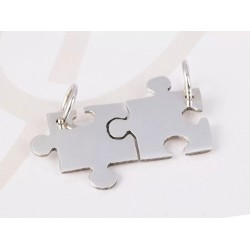 DIJE PLATA PAREJA ROMPECABEZAS LISO
