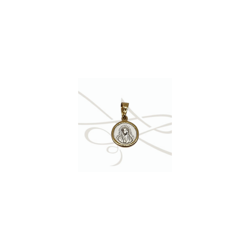 DIJE PLATA REDONDA MINI VIRGEN FILO OL