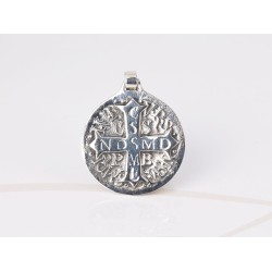 DIJE PLATA SAN BENITO BARROCA PAVONADO