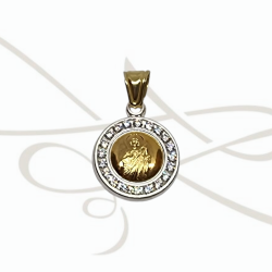 DIJE PLATA SAN JUDAS OL Y ZIRCONIAS