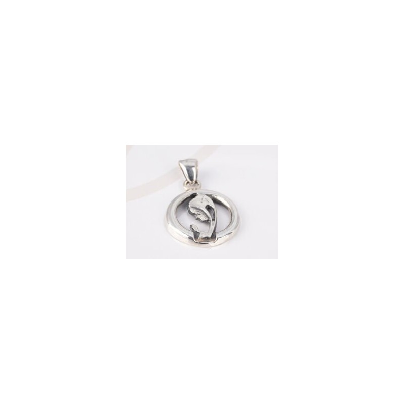 DIJE PLATA SILUETA MADONA LISO