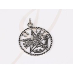 DIJE PLATA TETRAGRAMATON PAVONADO