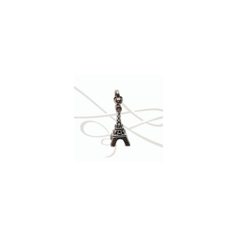 DIJE PLATA TORRE EIFFEL ZIRCONIA