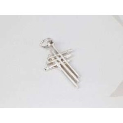 DIJE PLATA TRIPLE CRUZ LISO