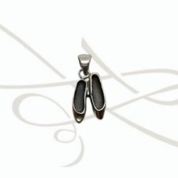 DIJE PLATA ZAPATILLAS BALET PAVONADAS
