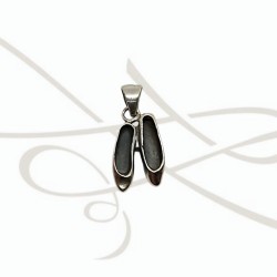 DIJE PLATA ZAPATILLAS BALET PAVONADAS