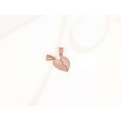 DIJE RECUBRIMIENTO DE ORO ROSA CORAZON PAREJA LISO
