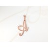DIJE RECUBRIMIENTO DE ORO ROSA CURSIVA A LISO