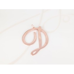 DIJE RECUBRIMIENTO DE ORO ROSA CURSIVA D LISO