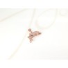 DIJE RECUBRIMIENTO DE ORO ROSA DELFINES ZIRCONIA
