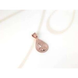 DIJE RECUBRIMIENTO DE ORO ROSA GOTA VIRGEN LISO