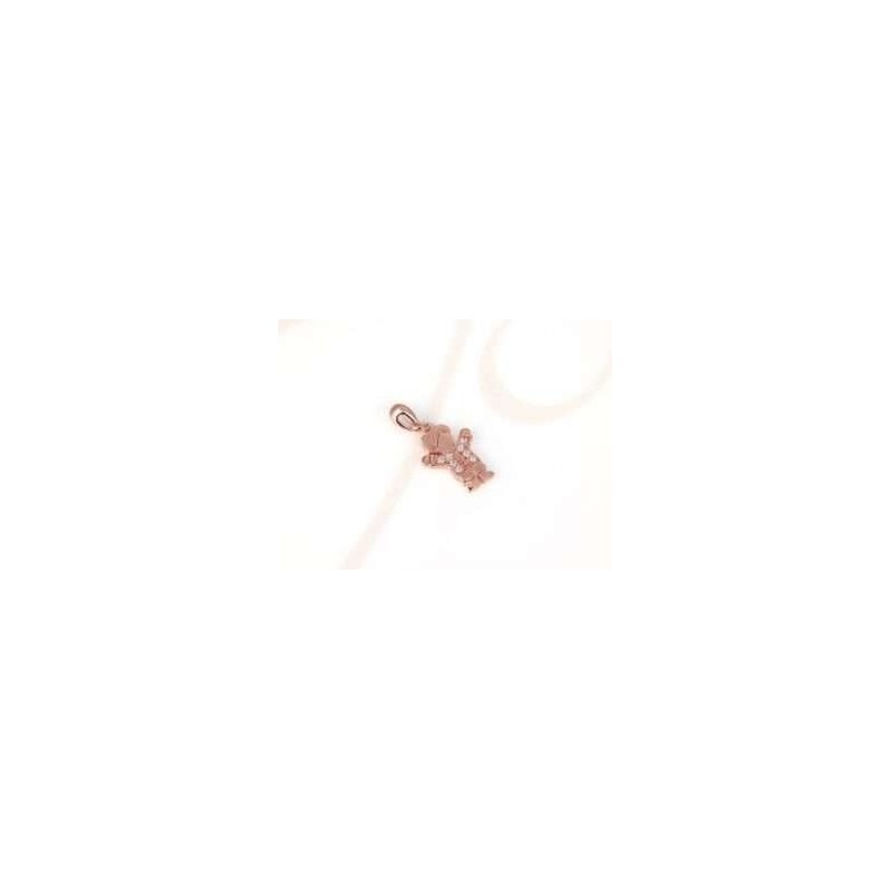 DIJE RECUBRIMIENTO DE ORO ROSA NIÑO COMPLETO ZIRCONIA