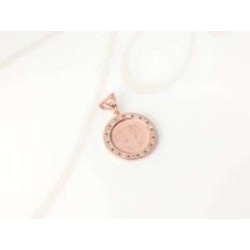 DIJE RECUBRIMIENTO DE ORO ROSA SAN BENITO GIGANTE ZIRCONIA