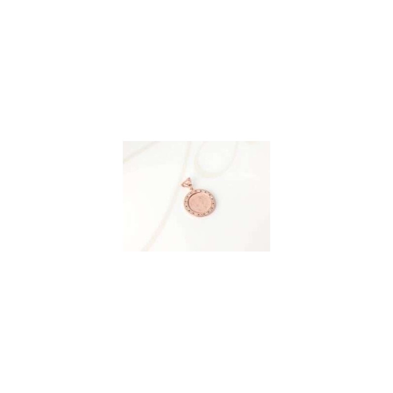 DIJE RECUBRIMIENTO DE ORO ROSA SAN BENITO GIGANTE ZIRCONIA