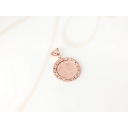 DIJE RECUBRIMIENTO DE ORO ROSA SAN BENITO GIGANTE ZIRCONIA