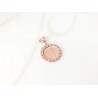 DIJE RECUBRIMIENTO DE ORO ROSA SAN BENITO GIGANTE ZIRCONIA