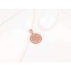 DIJE RECUBRIMIENTO DE ORO ROSA SAN BENITO MEDIANA LISO
