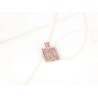 DIJE RECUBRIMIENTO DE ORO ROSA VIRGEN CUADRADA LISO