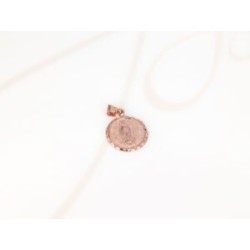 DIJE RECUBRIMIENTO DE ORO ROSA VIRGEN REDONDA LISO