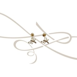 DORMILONA LIBELULA MEDIANA ZIRCONIA ORO 10K