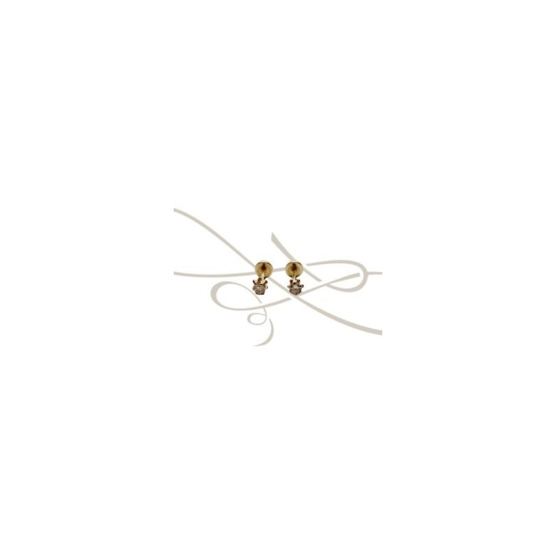 DORMILONA MINI ILUSION ZIRCONIA ORO 10K