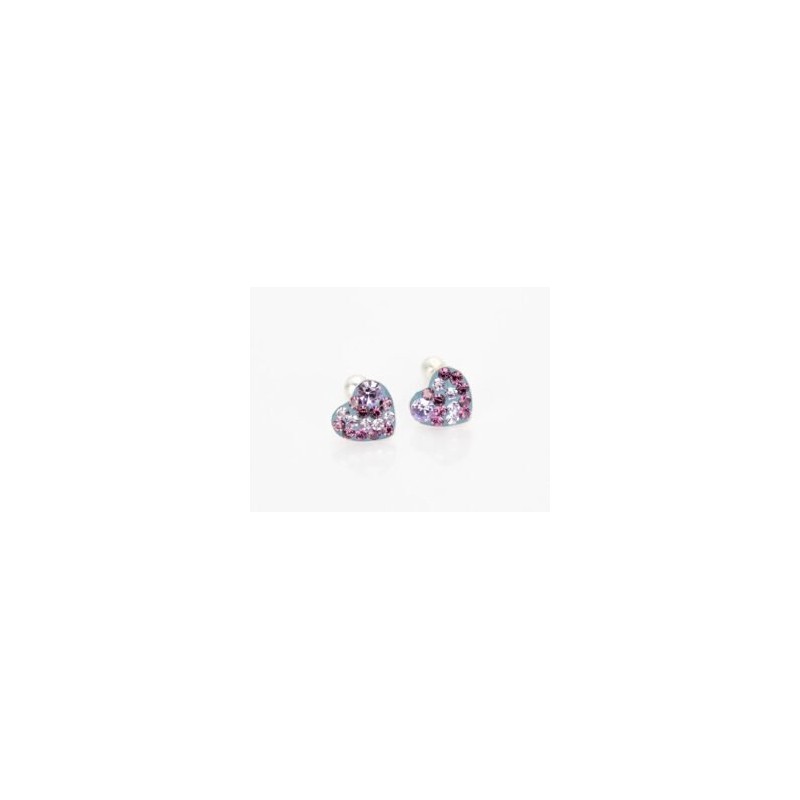 DORMILONA PLATA CORAZON PLANO ZIRCONIA