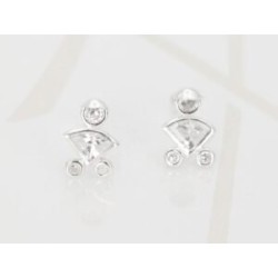DORMILONA PLATA NIÑO GORRA ZIRCONIA