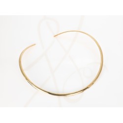 GARGANTILLA ORO LAMINADO CIRCULAR ANCHA LISO