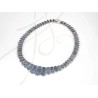 GARGANTILLA PLATA ASIMETRICA PESADA PIEDRA