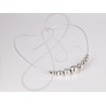 GARGANTILLA PLATA BOLAS CON BROCHE LISO