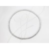 GARGANTILLA PLATA RODIZADA BAGUETTE CONTINUO TOPACIO BLANCO