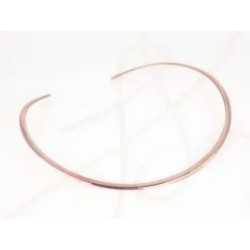 GARGANTILLA RECUBRIMIENTO DE ORO ROSA CIRCULAR ANCHA LISO
