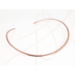 GARGANTILLA RECUBRIMIENTO DE ORO ROSA CIRCULAR ANCHA LISO