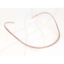 GARGANTILLA RECUBRIMIENTO DE ORO ROSA MEDIANA SENCILLA LISO