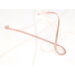 GARGANTILLA RECUBRIMIENTO DE ORO ROSA MOÑO LISO
