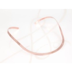 GARGANTILLA RECUBRIMIENTO DE ORO ROSA SENCILLA GRANDE LISO