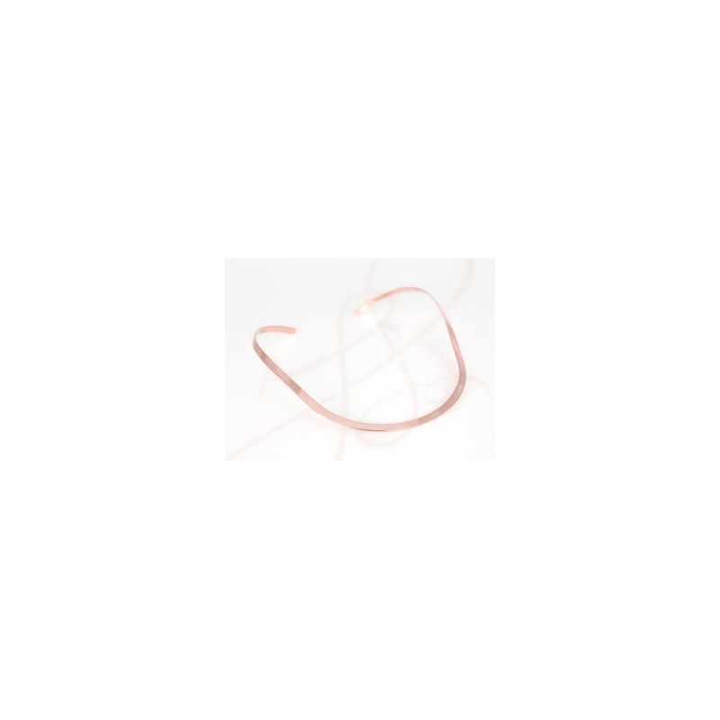 GARGANTILLA RECUBRIMIENTO DE ORO ROSA SENCILLA GRANDE LISO