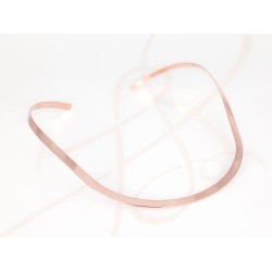 GARGANTILLA RECUBRIMIENTO DE ORO ROSA SENCILLA GRANDE LISO