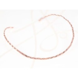 GARGANTILLA RECUBRIMIENTO DE ORO ROSA ZIGZAG CHICO LISO