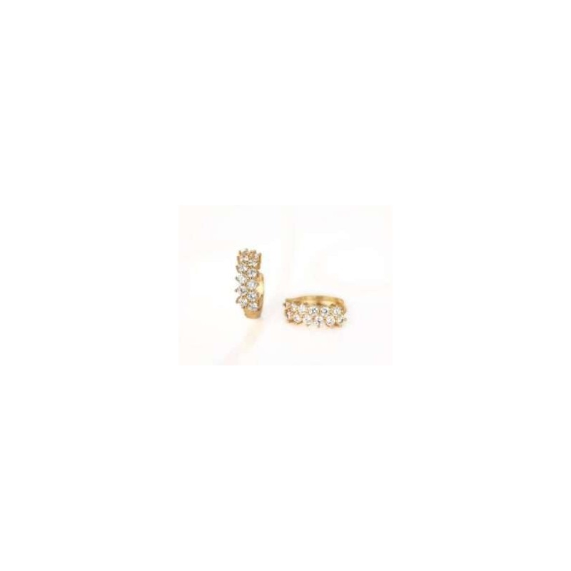 HUGGIES BISUTERIA DORADO DOBLE ZIRCONIA