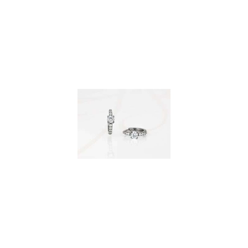 HUGGIES BISUTERIA NEGRO ANILLO ZIRCONIA