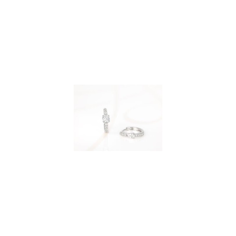HUGGIES BISUTERIA PLATEADO ANILLO ZIRCONIA